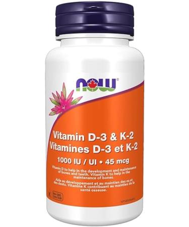 Now Foods Vit D-3 1 000 IU & K2 45mcg 120vcap & C-1000 with 100mg Bioflavonoids 100vcap - Buy Online on GoSupps.com