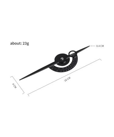Golden Ratio Eyebrow Caliper Stencil Ruler for Makeup and Tattoo - Black - Buy Online on GoSupps.com