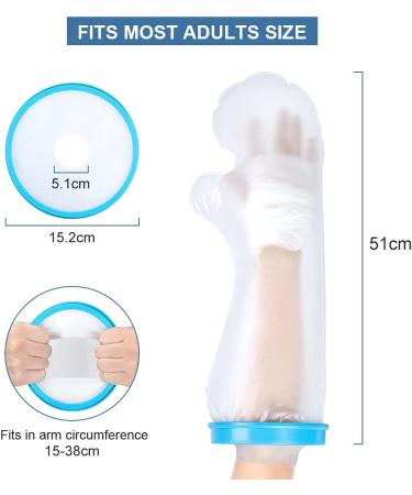 Yosoo Health Gear Waterproof Arm Cast Protector 51cm for Adults - Protects Broken Surgery Arm Wounds and Burns - Buy Online on GoSupps.com