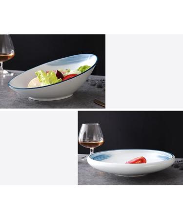 Salad Bowls Mixing Bowls Salad Bowl Ceramic Fruit Bowl Side Dish Plate Oblique Bowl Home Kitchen Restaurant Vegetable Salad Bowl Pasta Bowl Salad Bowl Pasta Bowls(A2pc Small) (A2pc Large) - Buy Online on GoSupps.com