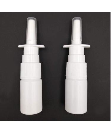 Tossper 10ml White Empty Plastic Nose Spray Bottles - 2PCs Refillable Pump Sprayers for Medical Use | International Shipping - Buy Online on GoSupps.com