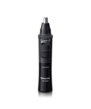 Panasonic Mens Ear and Nose Hair Trimmer, Wet Dry Hypoallergenic Dual Edge Blade - ER-GN30-H Black