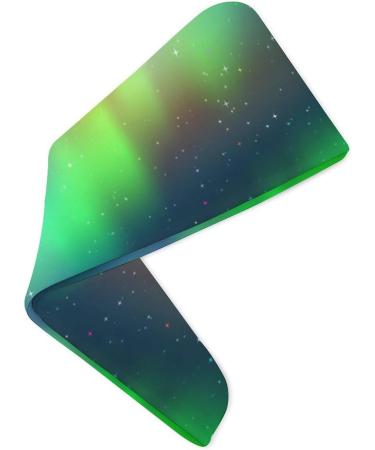 Green Aurora Microfiber Hair Towel Wrap for Women | Super Absorbent Hair Turban 10x26 Inch - Buy Online on GoSupps.com