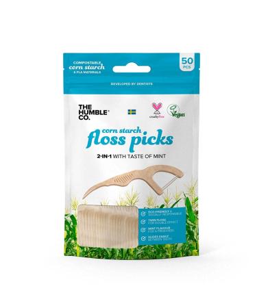 The Humble Brush Humble Natural Dental Floss Picks Flosser Dental Floss Sticks 4 x 50 pieces
