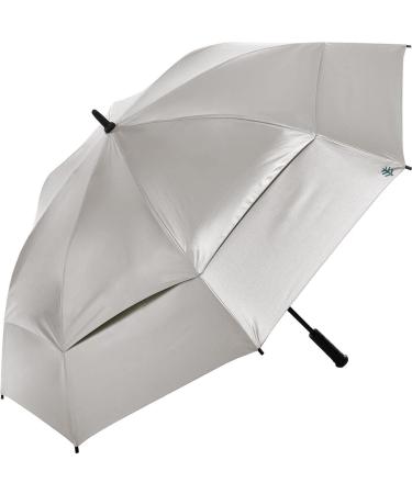 Coolibar UPF 50+ 62 Tournament Golf Umbrella - Sun Protective, Silver/Green - Buy Online on GoSupps.com