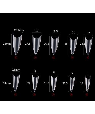 Anewish 500 PCS White Artificial Fingernails - DIY Nail Art Tips in 10 Sizes for Nail Studios - Buy Online on GoSupps.com