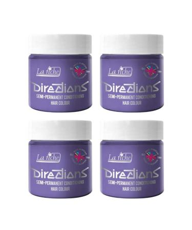 4x La Riche Directions Semi-Permanent Hair Color 100ml Tub - Wisteria Wisteria 100 ml (Pack of 4)