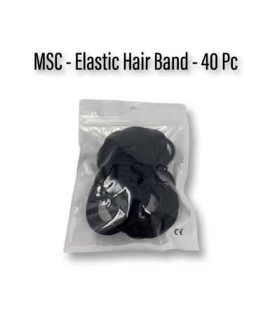 MSC 40 Pack 2mm Thick No Metal Hair Bands - Perfect Ponytail Holders for Women Girls & Men | Ideal for Thick Hair - International Shipping - Buy Online on GoSupps.com