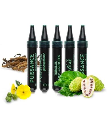 Tribulus Cordyceps Amino Acids and Vitamins | Oxygen Power Booster | Box of 10 Ampoules | Pure Vitae - Buy Online on GoSupps.com