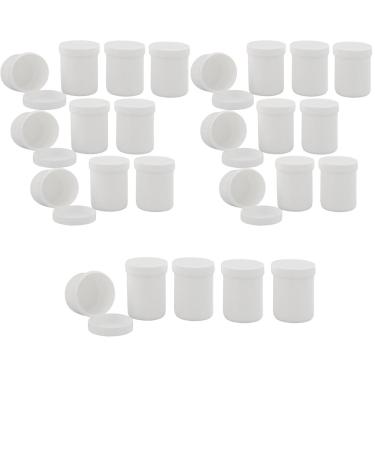 Kosmetex empty tin cosmetic tin white round 50gr / 60ml screw jar plastic jar cream jar jar ointment jar 15 x 50gr / 60ml