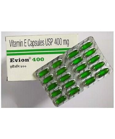 NK GLOBAL Evion Vitamin E 400mg Capsules for Face, Hair Growth, and Nails - Set of 50 Pcs - Natural Vegan Face Vitamins for Glowing Skin - Buy Online on GoSupps.com