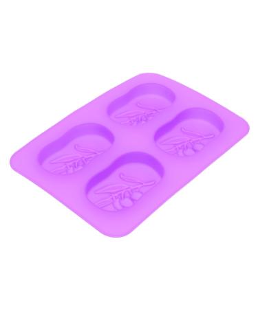 Lurrose 1pc Handmade Soap Mold Ice Cubes Trays Sugar Craft Molds Diy Crafts Mold Jelly Flower Child Olives Purple 2X15X20CM