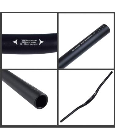 Wake 31.8mm Mountain Bike Handlebar 780mm - Aluminium Alloy MTB Riser Bars for Downhill Cycling - Black - Buy Online on GoSupps.com