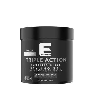 Elegance Triple Action Hair Gel Moon Strong Hold 500 Ml