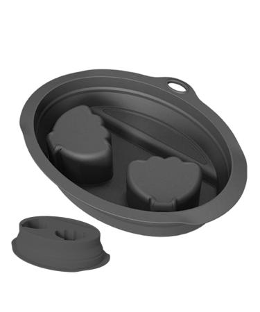 Bol Ongles D poseur Bassin De Manucure Pour Les Mains Bol de Trempage Compact en Silicone pour Maison & Institut Gris