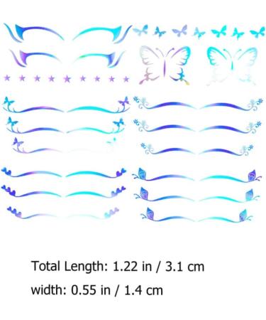 Healeved 30 Sheets Eyeliner Eye Makeup Stickers Temporary Eye Shadow Stickers Glitter Eye Shadow Flash Suit 1 count (Pack of 1) As Shownx5pcs - Buy Online on GoSupps.com