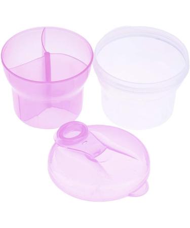 Non-Spill Rotating Milk Powder Formula Dispenser Portable Outdoor Food Container 3 Compartments Storage Feeding Infant Newborn Snack Box (Pink) - Buy Online on GoSupps.com