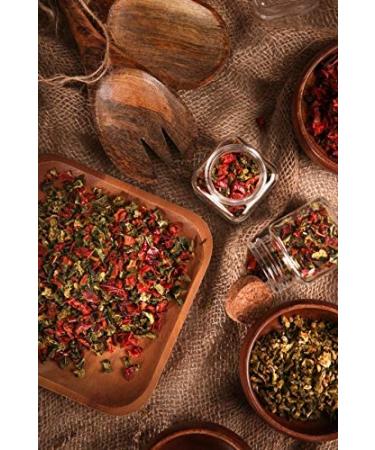 Gourmanity 2 lb Dried Mixed Bell Peppers - Dehydrated Chopped, Diced Flakes - All Natural & Kosher - Buy Online on GoSupps.com
