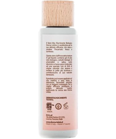 EFA srl Organic brightening facial serum liquid gel antiaging and antiwrinkle natural ingredients with organic aloe vera and hyaluronic acid without dyes and preservatives 100 ml - Buy Online on GoSupps.com