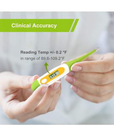 Digital Oral Thermometer for Adults & Kids | Accurate & Fast Body Temperature Readings with Fever Alarm - Easy Home EMT-021B Green - Buy Online on GoSupps.com