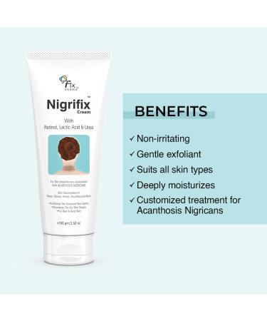 Fixderma Nigrifix Cream for Acanthosis Nigricans - Dermatologist Tested Retinol Cream for Hyperpigmentation Removal on Dark Body Areas | 3.38 Fl Oz - Buy Online on GoSupps.com