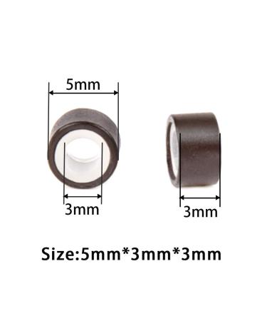 1000Pcs Premium Dark Brown Silicone Micro Link Rings 5mm for I Tip Hair Extensions - 1000 Count - Buy Online on GoSupps.com