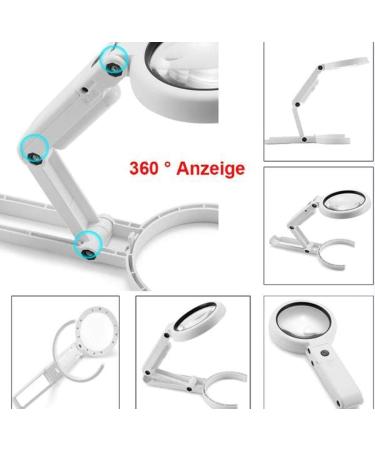 Desktop Magnifying Glass 5X 11x Handheld Magnifier Illuminated Desktop Magnifying Glasses with 8 Led Lights & Foldable Handle Reading Glass Loupe for Reading Repair Hobb Interesting Lofty Ambition - Buy Online on GoSupps.com