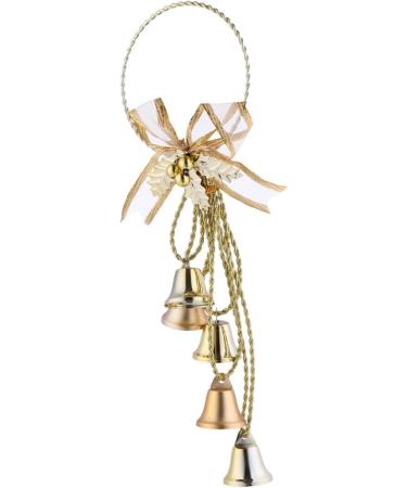 Abaodam 3pcs Christmas Baubles Clothes Rack Christmas Tree Bells Christmas Bell Pendant Pure Gold Metal - Buy Online on GoSupps.com