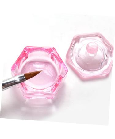 FRCOLOR 6 Pcs Drill Bits for Nails Nail Cleaner Acrylic Liquid Holder Dappen Dish Novelty Toilet Paper Cuticle Bit for Nail Drill Monomer Dish with Lid Glass Pink With Cover Nail Supplies 4.3x4.3cmx3pcs Pinkx3pcs - Buy Online on GoSupps.com