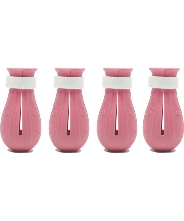 AAED Anti-Scratch Cat Boots - 4 Adjustable Pink Paw Covers for Pet Care Swimming & Grooming - Buy Online on GoSupps.com
