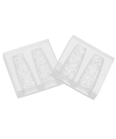 Dressoos Decoration 2 STK Nail Performances Animal Schablon Shaps Nail-way resin forms Nail Schnitz shape shapes silicone art template-template shape white shaped silica gel dragon and phoenix 3d
