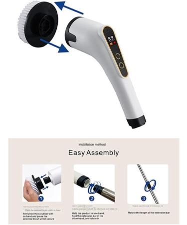 ciyeu Crevice Cleaning Brush Window Wall Cleaner Retractable Bathroom Toilet Floor Electric Brush - Buy Online on GoSupps.com