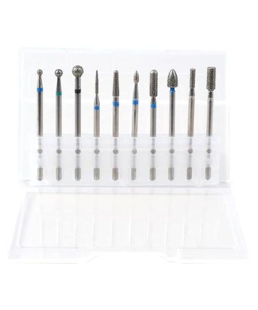 Nail Drill Heads Grinding Set Rotate Milling Cutter Manicure Pedicure Portable Tools for Exfoliating Grinding Polishing Nail Removing(C)