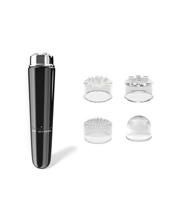 Mini electrical facial massage device 4 in 1 acupressure massage device for anti-aging muscles pain relief acupressure vibration (black) - Buy Online on GoSupps.com