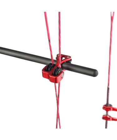 Tihebeyan Aluminium Archery Cable Slide - Compound Bow Roller Glide Separator in Red - Buy Online on GoSupps.com