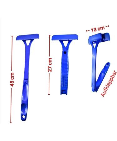 Blades Back Shaver with Long Lever Handle - Ultimate Body Hair Removal Tool in Blue | International Shipping Available - Buy Online on GoSupps.com