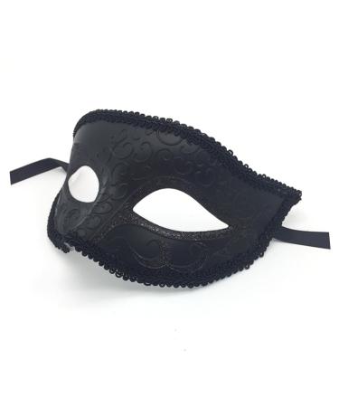 Mikinona Masquerade Costume Eye Mask Costume Party Black Costume Stand Out Mask Black Maskes Halloween Makeup Black Outfits Party Mask Men and Women Prom