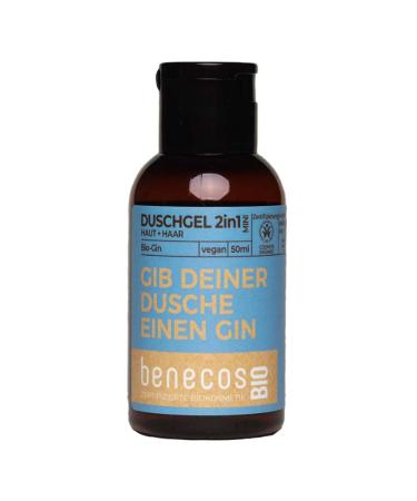 benecos benecos organic mini shower gel 2 in 1 organic gin for skin and hair - give a gin to your shower - vegan - cosmetic recycled plastic - kohl pencil - vegan - talc free - green