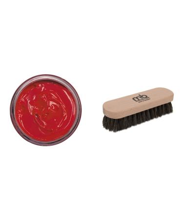 Moneysworth and Best Shoe Cream (50ml Red) + Moneysworth and Best Travel Shine Brush