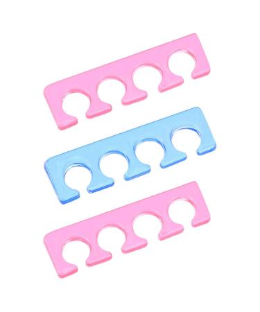 Lurrose 3Pcs Manicure Finger Divider Nail Separator Nail Art Tools (Random Color)