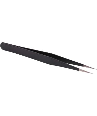 Nail Art Rhinestones Eyelashes Straight & Curved Tweezers Set-Black - Buy Online on GoSupps.com