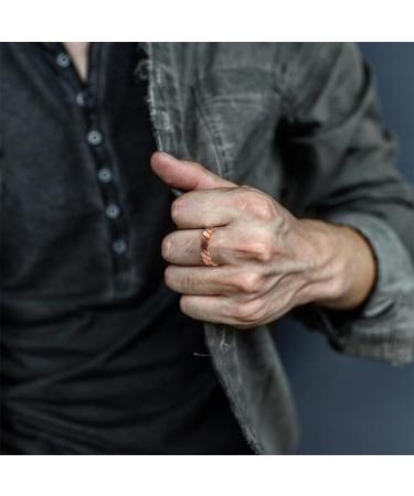 EnerMagiX Braided Magnetic Copper Ring for Men - Stylish Jewelry Gift for Dad and Husband - Buy Online on GoSupps.com