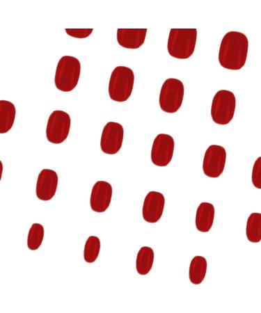24pcs Red Square Stick-On False Nails - Removable Press-On Nail Set for Women and Girls - Buy Online on GoSupps.com