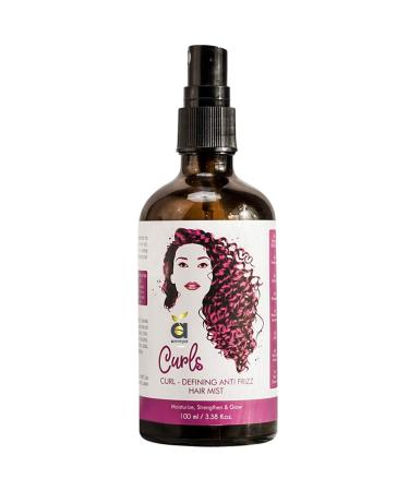 SheltrCurls Hair Mist Spray Curly Hair Product for Dry and Frizzy Hair | Get Smooth Strong and Glossy Curls | Sulfate and Silicone free | Anti-Frizz Curly Hair Solution for Men and Women 100ml