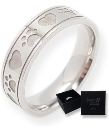 Heart Dog & Cat Paw Ring for Women - 6mm Wide Comfortable Fit | Shop Internationally - Buy Online on GoSupps.com