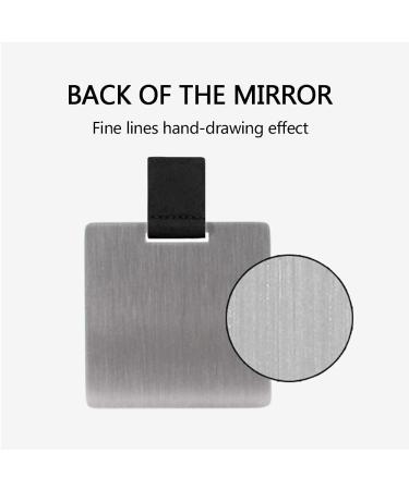 Ultra Thin Pocket Mirror - Unbreakable Stainless Steel Lightweight & Stylish PU Leather Bag - Perfect for Makeup Camping & Travel (Black) - Buy Online on GoSupps.com
