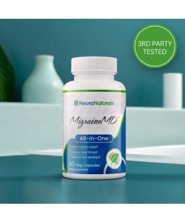 MigraineMD - Natural Migraine Prevention, Headache Relief, CoQ10, Magnesium Glycinate, Melatonin, Vitamin B2, Vitamin D3, 60 Capsules - Buy Online on GoSupps.com