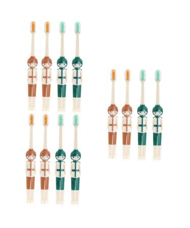Minkissy 12 STK children's toothbrush travel case for the toothbrush disposable toothbrush toothbrush in travel size toothbrush fall toothbrush masse toddler manual products for children nylon 1 piece (1 Pack) as shown x 3 pieces