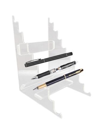 Stand 9-Slots Nail Art Acrylic Holder Clear Display Rack Organizer for Holding Eyebrow Makeup Brush Lxury