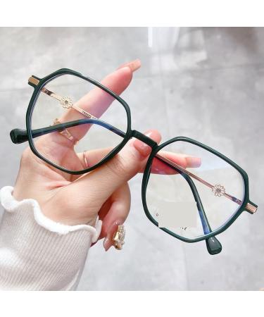 Anti Blue Light Reading Glasses Oversized Anti Eyestrain Computer Readers Ultra Light Flat Light Mirror Eyeglasses +250 Transparent
